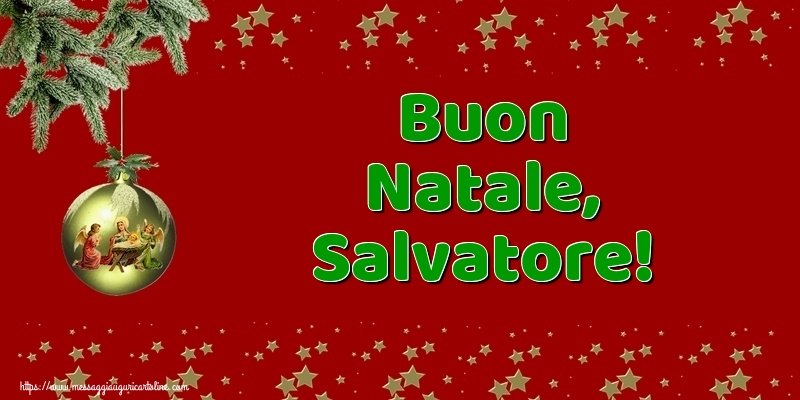 Cartoline di Natale - Buon Natale, Salvatore!