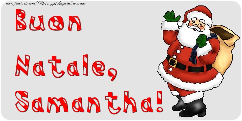 Cartoline di Natale - Babbo Natale & Regalo | Buon Natale, Samantha