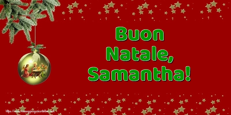 Cartoline di Natale - Buon Natale, Samantha!