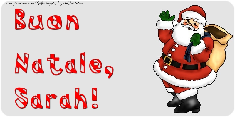 Cartoline di Natale - Babbo Natale & Regalo | Buon Natale, Sarah