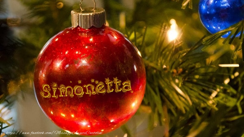 Cartoline di Natale - Il tuo nome sul globo di Natale Simonetta