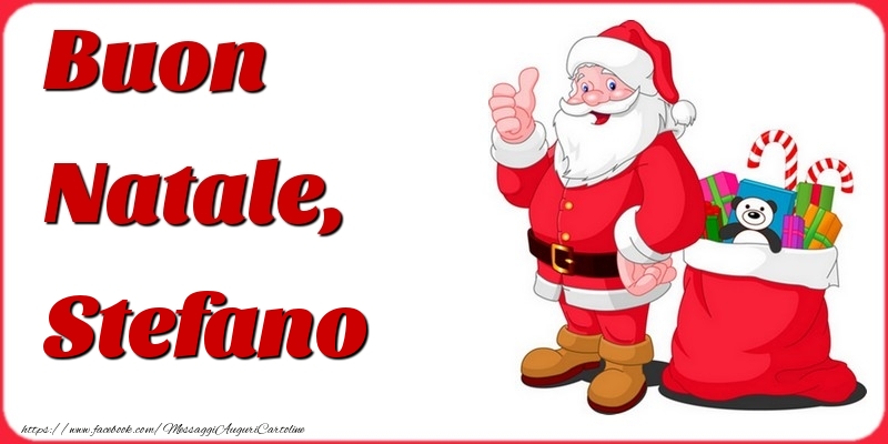 Cartoline di Natale - Babbo Natale | Buon Natale, Stefano