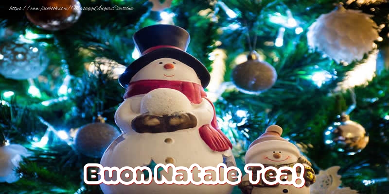 Cartoline di Natale - Pupazzo Di Neve | Buon Natale Tea!