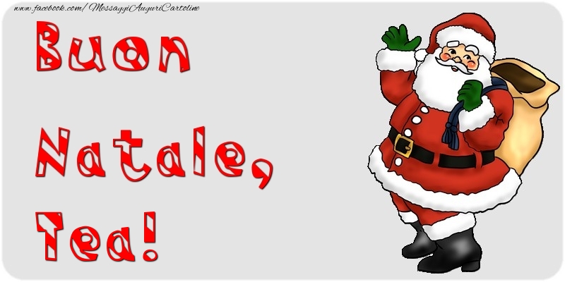 Cartoline di Natale - Babbo Natale & Regalo | Buon Natale, Tea
