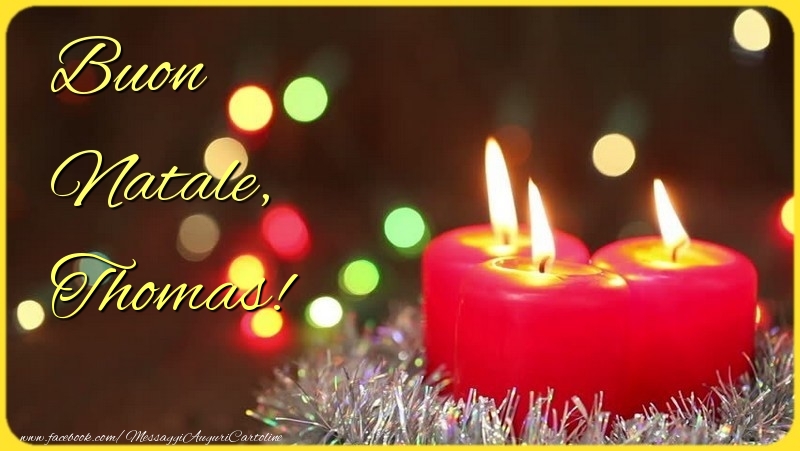 Cartoline di Natale - Albero Di Natale & Candele | Buon Natale, Thomas