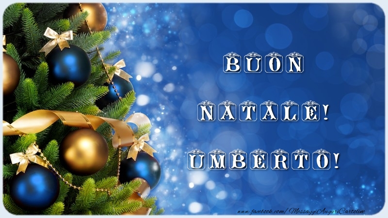 Cartoline di Natale - Albero Di Natale & Palle Di Natale | Buon Natale! Umberto