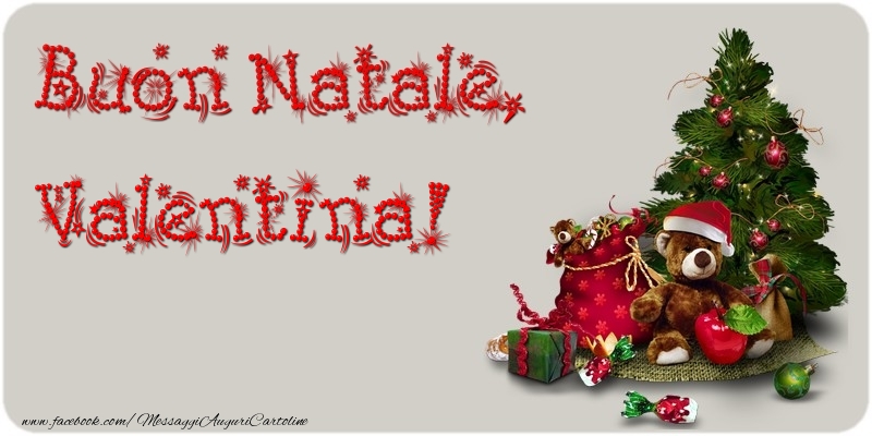 Cartoline di Natale - Albero Di Natale & Animali & Regalo | Buon Natale, Valentina