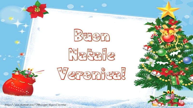 Cartoline di Natale - Albero Di Natale & Regalo | Buon Natale Veronica!