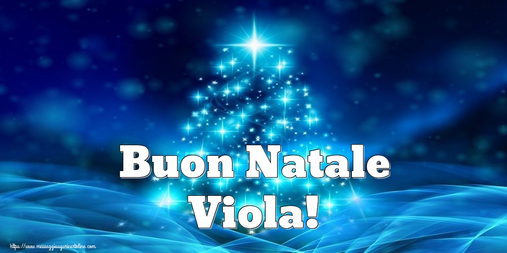 Cartoline di Natale - Buon Natale Viola!