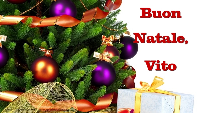  Cartoline di Natale - Albero Di Natale & Palle Di Natale & Regalo | Buon Natale, Vito