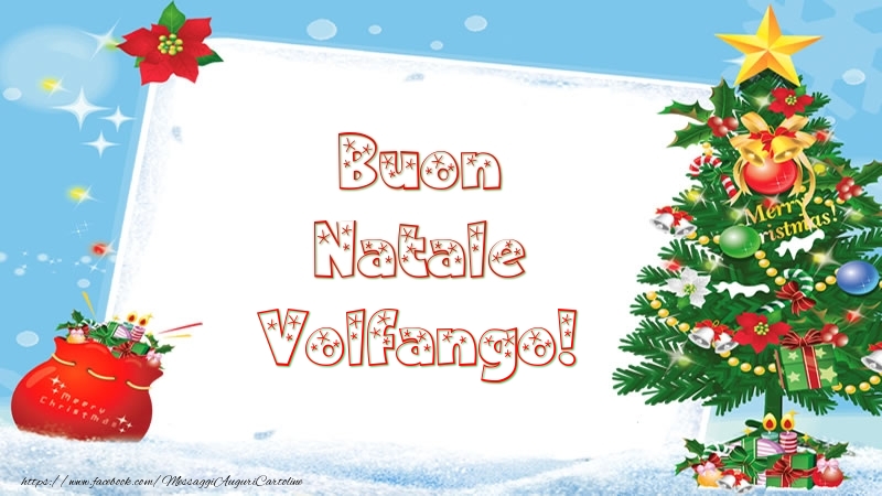 Cartoline di Natale - Albero Di Natale & Regalo | Buon Natale Volfango!