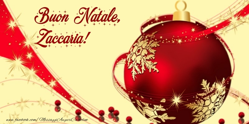 Cartoline di Natale - Buon Natale, Zaccaria