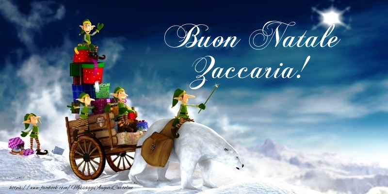 Cartoline di Natale - Buon Natale Zaccaria!