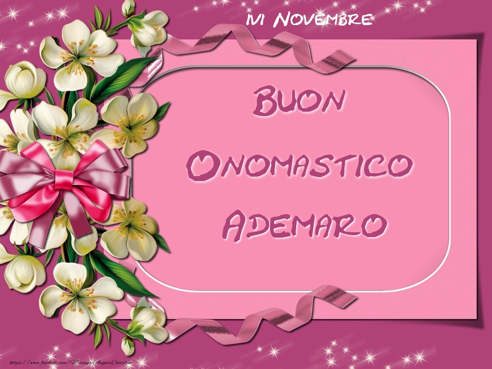 Cartoline di onomastico - Buon Onomastico, Ademaro! 16 Novembre
