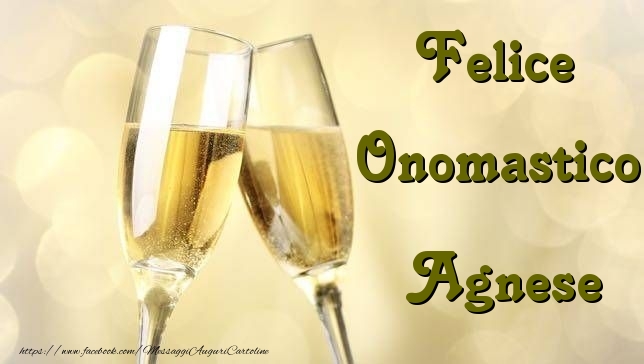 Cartoline di onomastico - Champagne | Felice Onomastico Agnese