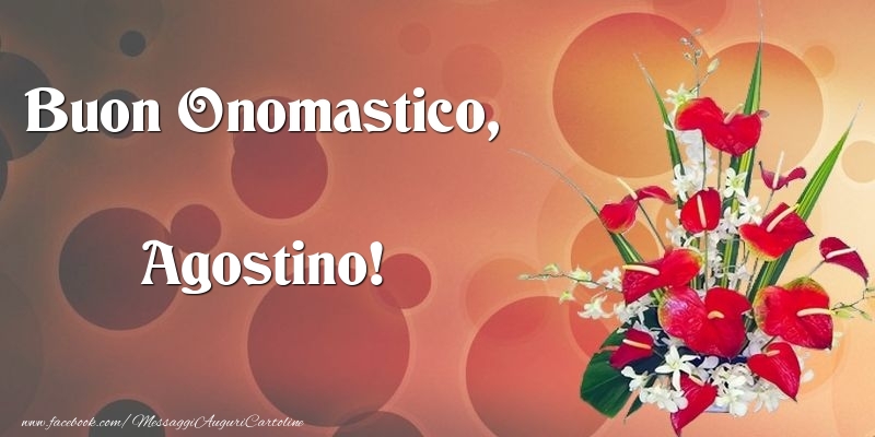 Cartoline di onomastico - Buon Onomastico, Agostino