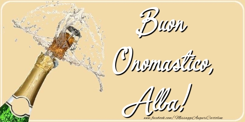 Cartoline di onomastico - Champagne | Buon Onomastico, Alba