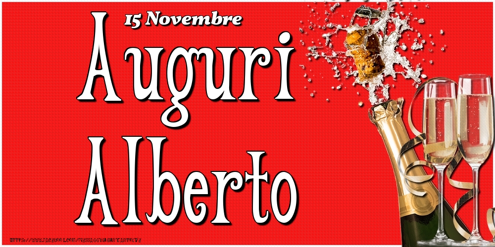 Cartoline di onomastico - 15 Novembre - Auguri Alberto!