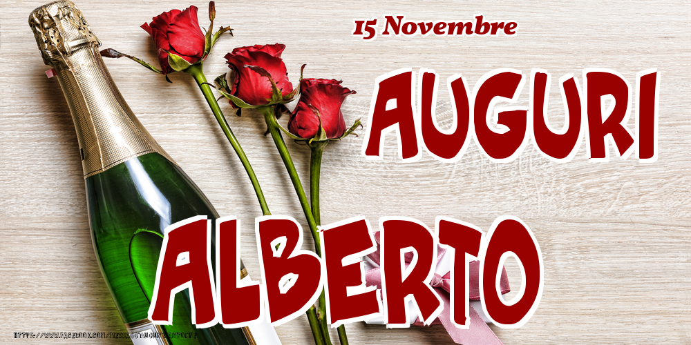 Cartoline di onomastico - 15 Novembre - Auguri Alberto!