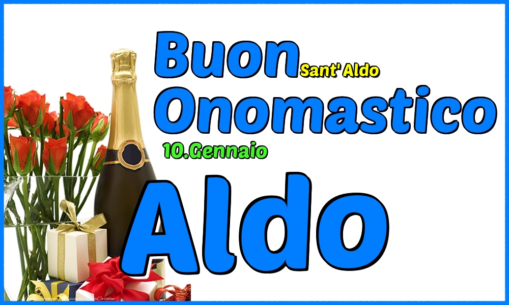 Cartoline di onomastico - 10.Gennaio - Buon Onomastico Aldo!