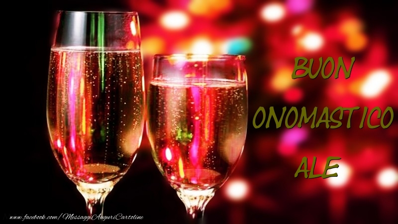 Cartoline di onomastico - Champagne | Buon Onomastico Ale