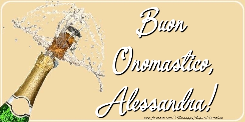 Cartoline di onomastico - Champagne | Buon Onomastico, Alessandra