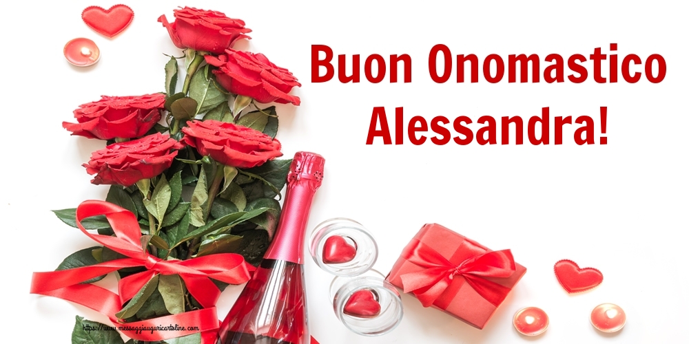 Cartoline di onomastico - Fiori | Buon Onomastico Alessandra!