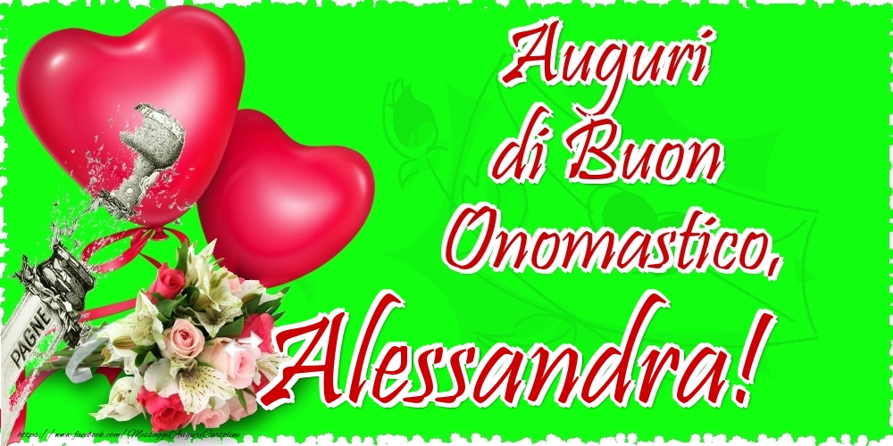 Cartoline di onomastico - Auguri di Buon Onomastico, Alessandra