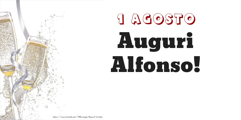 Cartoline di onomastico - Auguri Alfonso! 1 Agosto
