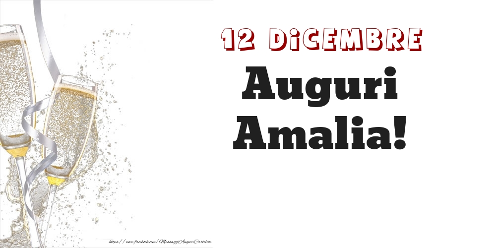 Cartoline di onomastico - Auguri Amalia! 12 Dicembre