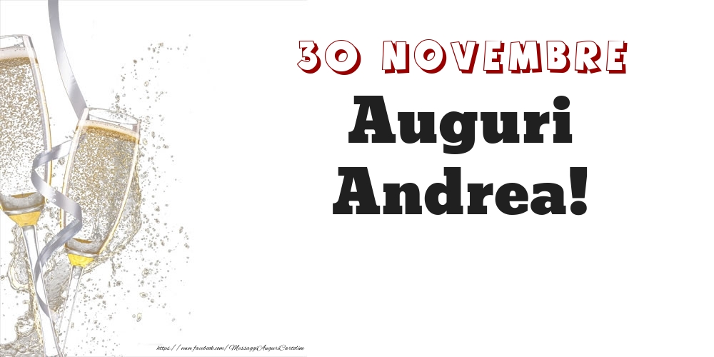 Cartoline di onomastico - Auguri Andrea! 30 Novembre