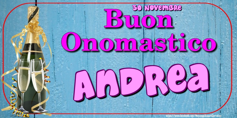 Cartoline di onomastico - 30 Novembre - Buon Onomastico Andrea!