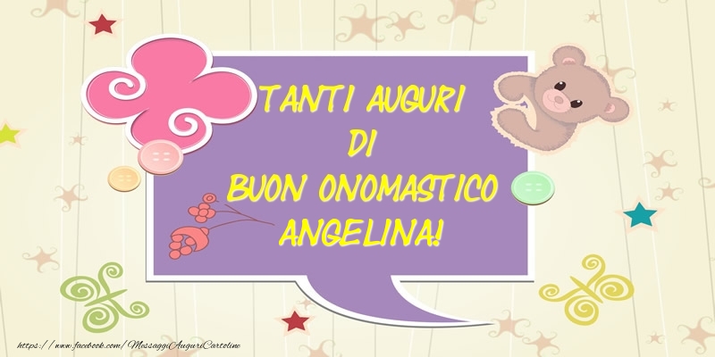 Cartoline di onomastico - Animali | Tanti Auguri di Buon Onomastico Angelina!