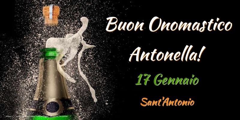 Cartoline di onomastico - Buon Onomastico Antonella! 17 Gennaio Sant'Antonio