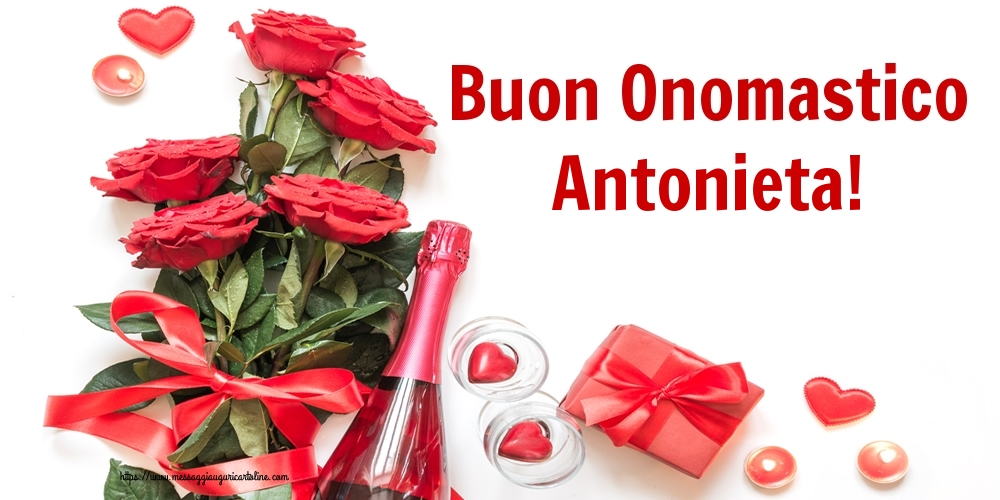 Cartoline di onomastico - Fiori | Buon Onomastico Antonieta!