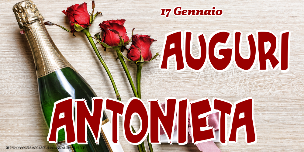 Cartoline di onomastico - 17 Gennaio - Auguri Antonieta!