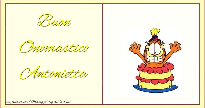 Cartoline di onomastico - Torta | Buon Onomastico Antonietta