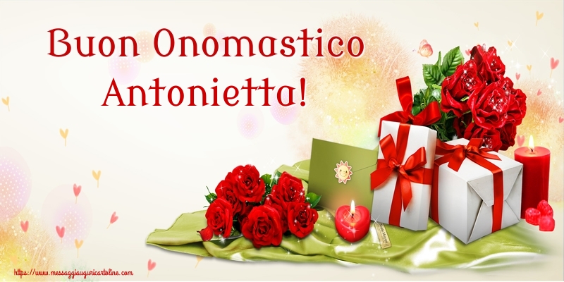 Cartoline di onomastico - Fiori | Buon Onomastico Antonietta!