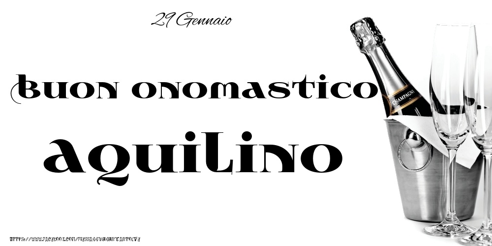 Cartoline di onomastico - 29 Gennaio - Buon onomastico Aquilino!