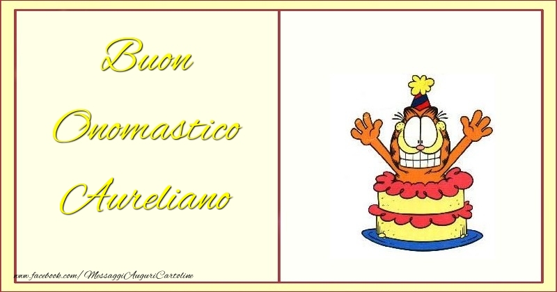 Cartoline di onomastico - Torta | Buon Onomastico Aureliano