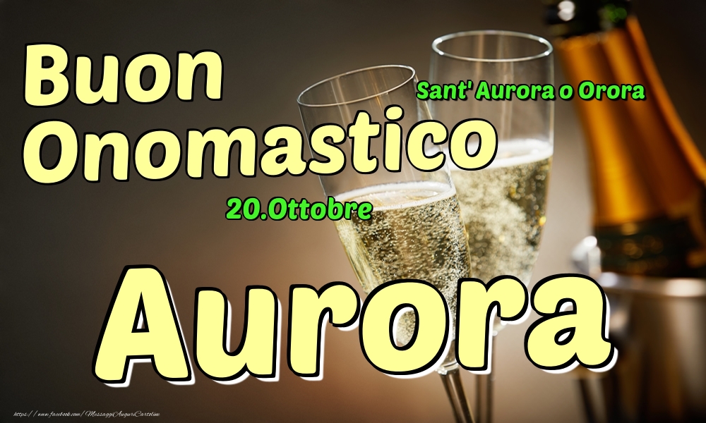 Cartoline di onomastico - 20.Ottobre - Buon Onomastico Aurora!