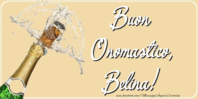 Cartoline di onomastico - Champagne | Buon Onomastico, Belina
