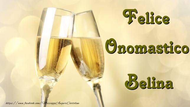 Cartoline di onomastico - Champagne | Felice Onomastico Belina