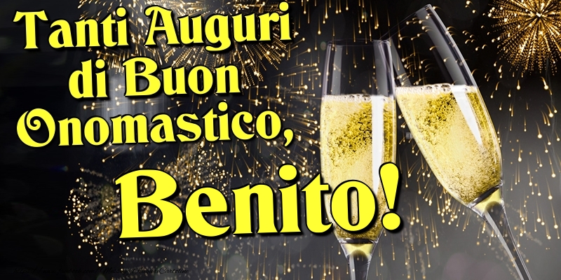 Cartoline di onomastico - Champagne | Tanti Auguri di Buon Onomastico, Benito