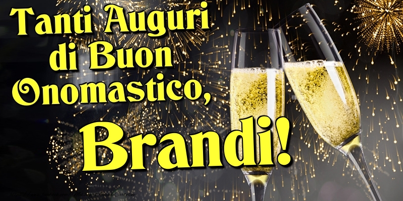 Cartoline di onomastico - Champagne | Tanti Auguri di Buon Onomastico, Brandi