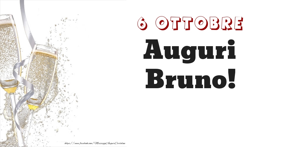Cartoline di onomastico - Auguri Bruno! 6 Ottobre