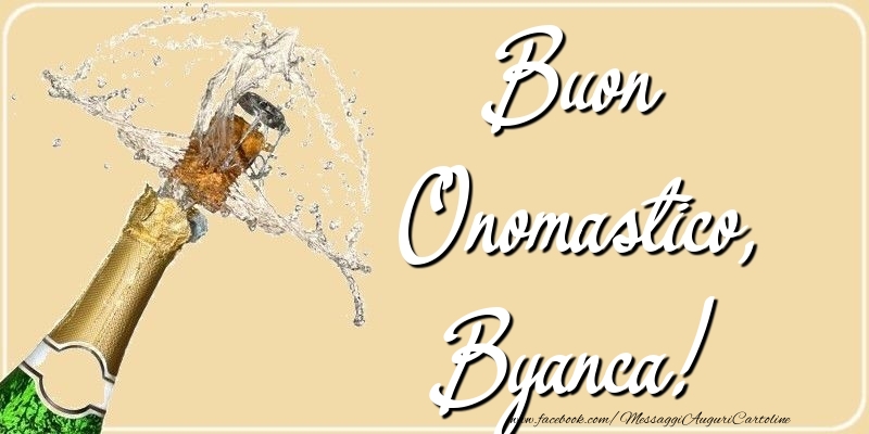 Cartoline di onomastico - Champagne | Buon Onomastico, Byanca