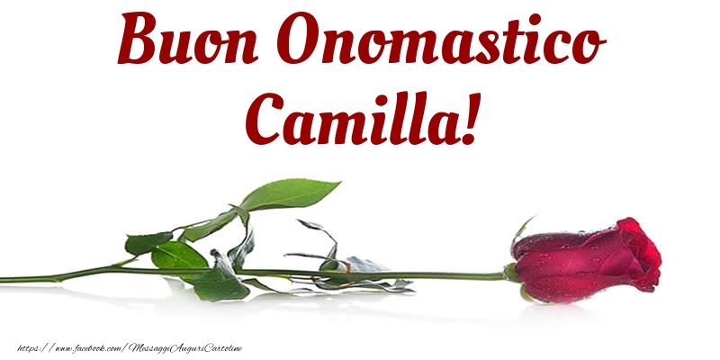 Cartoline di onomastico - Fiori & Rose | Buon Onomastico Camilla!