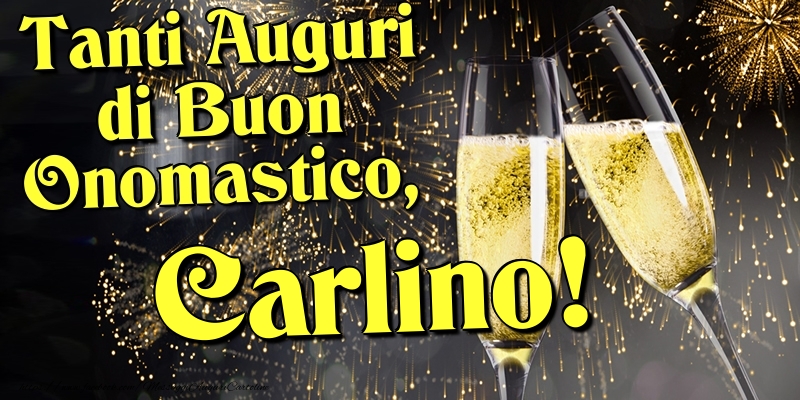  Cartoline di onomastico - Champagne | Tanti Auguri di Buon Onomastico, Carlino