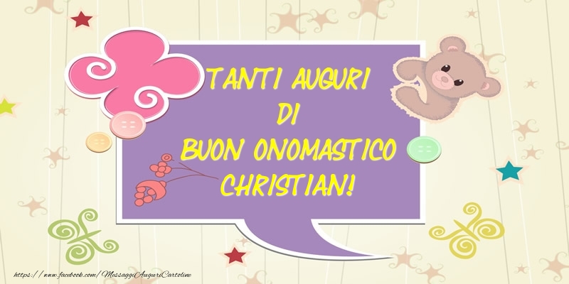 Cartoline di onomastico - Animali | Tanti Auguri di Buon Onomastico Christian!
